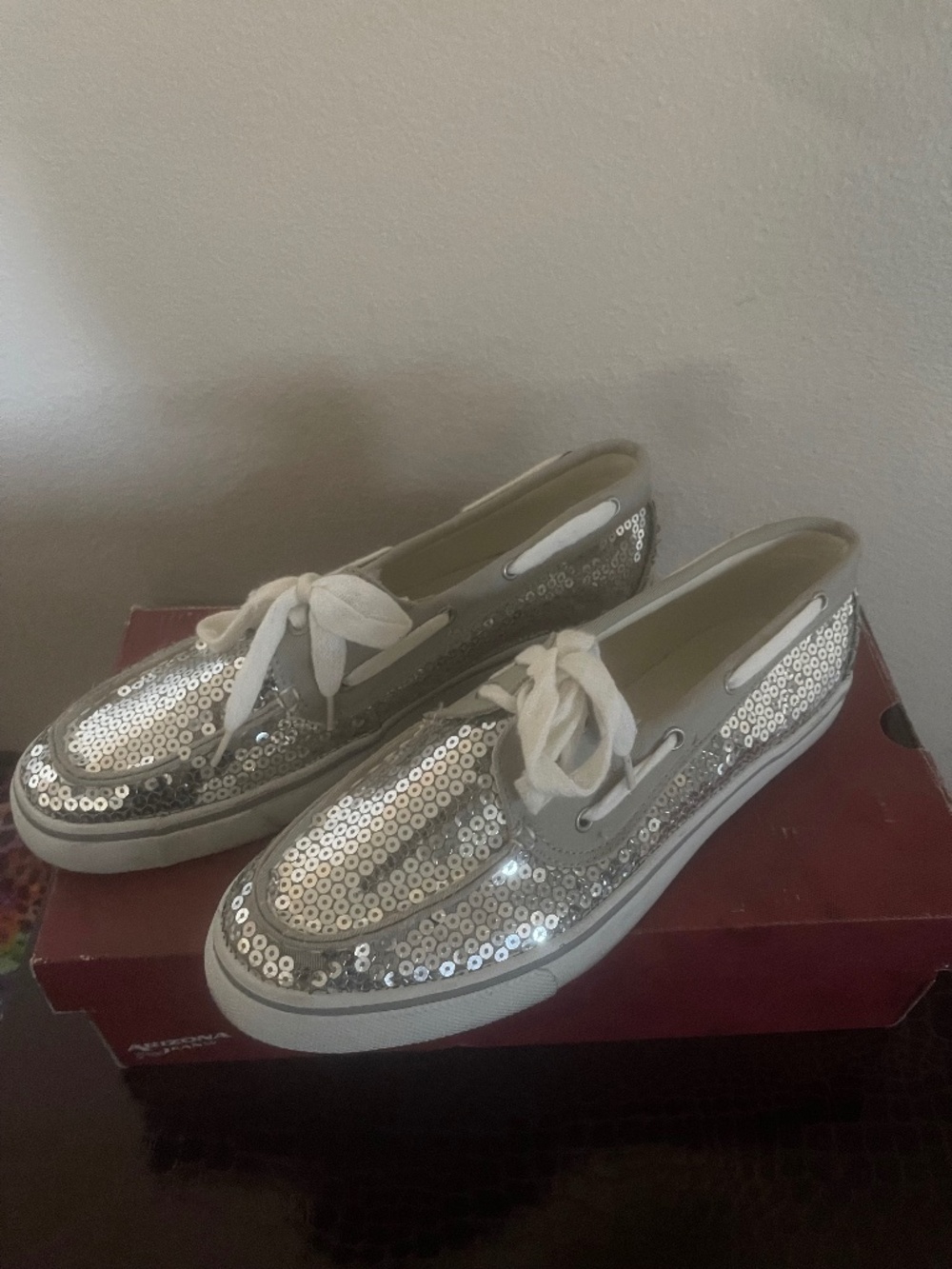 Arizona brand silver sequin flats